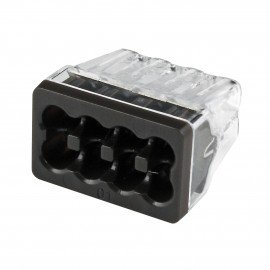 IDEAL Industries 30-1090J In-Sure Push-In Wire Connector, 90 8-port black, 150-jar-