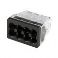 IDEAL Industries 30-1090J In-Sure Push-In Wire Connector, 90 8-port black, 150-jar-