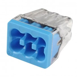 IDEAL Industries 30-1688 In-Sure Push-In Connector, 88 6-port blue, box of 2500-
