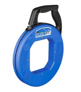 IDEAL Industries 31-062 S-Class® Fiberglass Fish Tape with Tuff-Grip Pro case and metal eyelet, 50'-