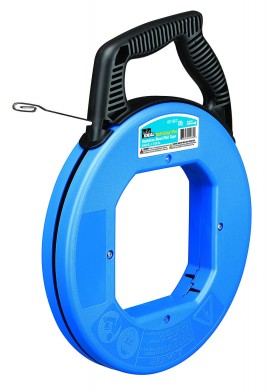 IDEAL Industries 31-067 Stainless Steel Fish Tape with Tuff-Grip Pro Case and formed hook, 240' x 1/8"-