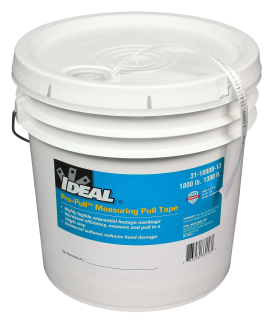IDEAL Industries 31-1800B-13 Pro-Pull Measuring Pull Tape Bucket, 1800 lbs ,1300&#039;-