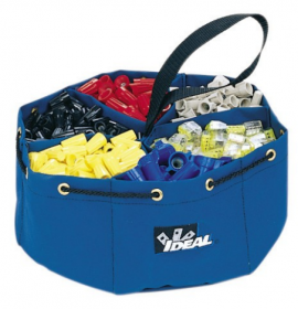 IDEAL Industries 35-655 Divider Pouch&amp;trade; Small Parts Bag, blue poly-