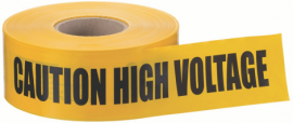 IDEAL Industries 42-003 Barricade Tape, "Caution High Voltage", 4 mil-