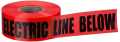 IDEAL Industries 42-101 Non-Detectable Underground Tape, &quot;Caution Electric Line Below&quot;, 3&quot;, red-