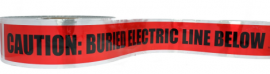 IDEAL Industries 42-201 Detectable Underground Tape, "Caution Buried Electric Line Below", 3", red-
