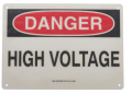 IDEAL Industries 44-862 Safety Sign, &quot;Danger-High Voltage&quot;, fiberglass-