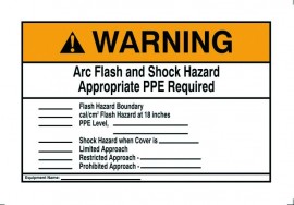 IDEAL Industries 44-895 Danger Label, nec arc flash, 4" x 6", adhesive-