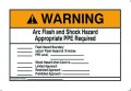 IDEAL Industries 44-895 Danger Label, nec arc flash, 4" x 6", adhesive-
