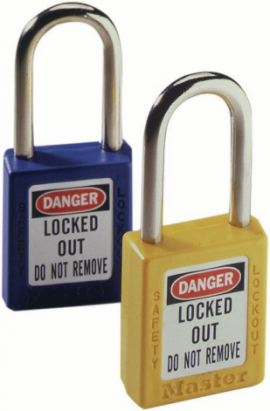 IDEAL Industries 44-918 Safety Lockout Padlock with key retention, 1.5&quot;, yellow-