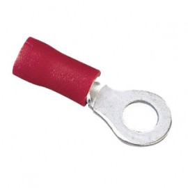 IDEAL Industries 83-2121 Vinyl Insulated Ring Terminals, 22 to 18 AWG, #6 stud, 25-pack-