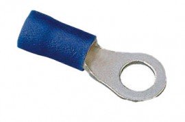 IDEAL Industries 83-2251 Vinyl Insulated Ring Terminals, 16 to 14 AWG, 1/4" stud, 25-pack-