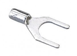 IDEAL Industries 83-6211 Non-Insulated Spade Terminal, 12 to 10 AWG, #8 Stud, 25 packs-