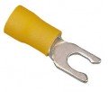 IDEAL Industries 83-7101 Vinyl Insulated Snap Spade Terminal, 12 to 10 AWG, 1/4" stud, 25-pack-