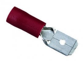 IDEAL Industries 83-9971 Vinyl Insulated Male Disconnects, 22 to 18 AWG, 0.25", 25-pack-