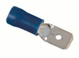 IDEAL Industries 83-9981 Vinyl Insulated Male Disconnects, 16 to 14 AWG, 0.25&quot;, 25-pack-