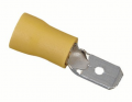 IDEAL Industries 83-9991 Vinyl Insulated Male Disconnect, 12 to 10 AWG, .25&quot;, 25-pack-