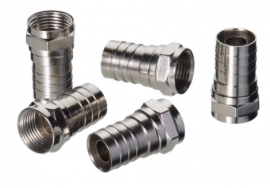 IDEAL Industries 85-036 RG-59 F Hex Crimp Connector, 10-pack-