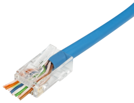 IDEAL Industries 85-377J Feed-Thru RJ45 Connectors, CAT6, modular, 100-pack (jar)-