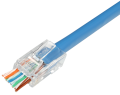 IDEAL Industries 85-384 Large Diameter Feed-Thru RJ45 Connectors, CAT6A/6, 25-pack-