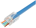 IDEAL Industries 85-385 Large Diameter Feed-Thru RJ45 Connectors, modular, CAT6A/6, 50-pack-