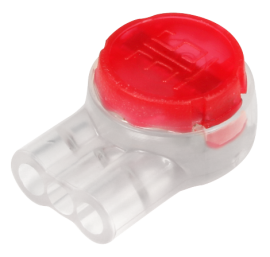 IDEAL Industries 86-930 UR2 Red IDC 3-Wire Butt Splice Jellybean, 100-pack-