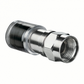 IDEAL Industries 89-045 OmniConn RG-6 Quad F Compression Connector, black, 50-pack (jar)-
