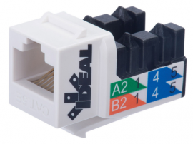 IDEAL Industries 89-751WH CAT5e Keystone Modular Jack, white, 10-pack-