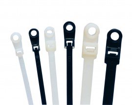 IDEAL Industries IT1_5IMH-C Cable Ties with mounting head, 6&quot;, 30 lb tensile strength, 100 per bag-