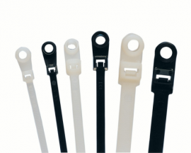 IDEAL Industries IT3SMH-C 11&amp;quot; Cable Tie with Mounting Head, 50 lbs, natural, 100-bag-