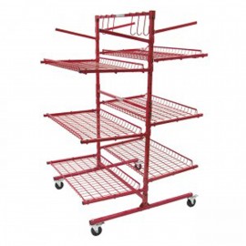 Innovative Tools SSPC-C Parts Cart, 51" x 51" x 75", 6 adjustable shelves-