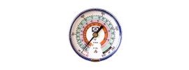 JB Industries M2-820 Manifold Gauge Blue Compound Low Pressure for R22, R410A, R404A, 3-1/8&amp;quot;-