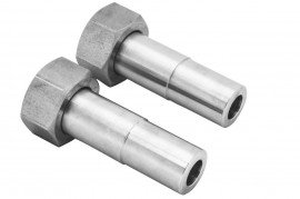 Julabo 8890064 M24 x 1.5 Female to 0.375&quot; Tube Adapters, 2-pack-