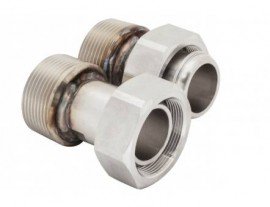 Julabo 8890102 Female to Male Adapters, M38 x 1.5 to 1.25&quot; NPT male, 2-pack-