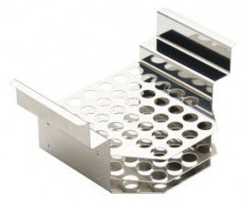 Julabo 8970321 Stainless-Steel Test Tube Rack, 38 tubes, 0.47 to 0.51"-