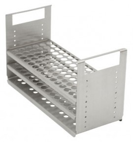 Julabo 8970345 Stainless-Steel Test Tube Rack, 90 tubes, 0.47 to 0.51&quot;-