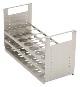Julabo 8970347 Stainless-Steel Test Tube Rack, 21 tubes, 1.18 to 1.22"-