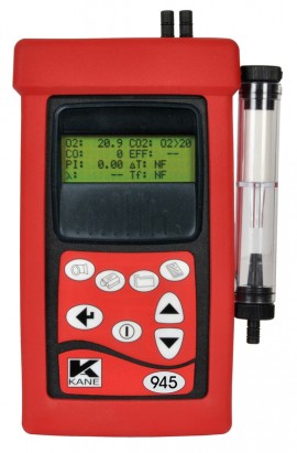 Kane KANE945 Combustion Analyzer with O&lt;sub&gt;2&lt;/sub&gt;, CO, PRSR-