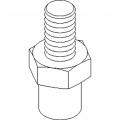 Kiene Diesel K-1280-7 Stud Adapter for K-1280 Axle Shaft Remover, 1/2 to 20"-