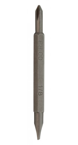 Klein Tools 13392 4-in-1 Electronics Bits, #00 Phillips and 0.125" slotted-