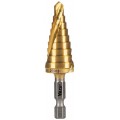 Klein Tools 25963 Step Drill Bit, spiral double-fluted, &amp;frac14;&amp;quot; to &amp;frac34;&amp;quot;, VACO-