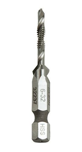 Klein Tools 32237 Drill Tap, 6-32 tap size, 0.25&quot; hex shank-