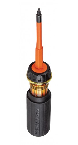 Klein Tools 32287 Flip-Blade Insulated Screwdriver, #1 and #2 square-