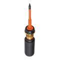 Klein Tools 32287 Flip-Blade Insulated Screwdriver, #1 and #2 square-