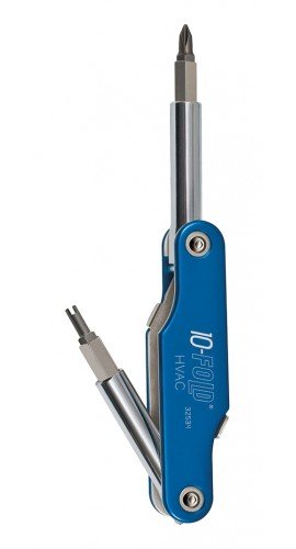 Klein Tools 32534 10-Fold Screwdriver with Schrader valve core-