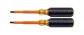 Klein Tools 33532-INS 2-Piece Insulated Screwdriver Set, 0.25&quot; and #2 Phillips-