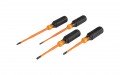Klein Tools 33734INS 4-Piece Slim-Tip Insulated Screwdriver Set-