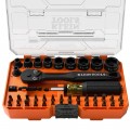 Klein Tools 33806 ProFlex Impact Driver Bit and Socket Set, SAE, 43-Piece-