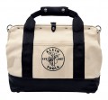 Klein Tools 5003-18 Canvas Tool Bag with leather bottom, 11 pockets, 18"-