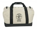 Klein Tools 5003-20 Canvas Tool Bag with leather bottom, 15 pockets, 20"-